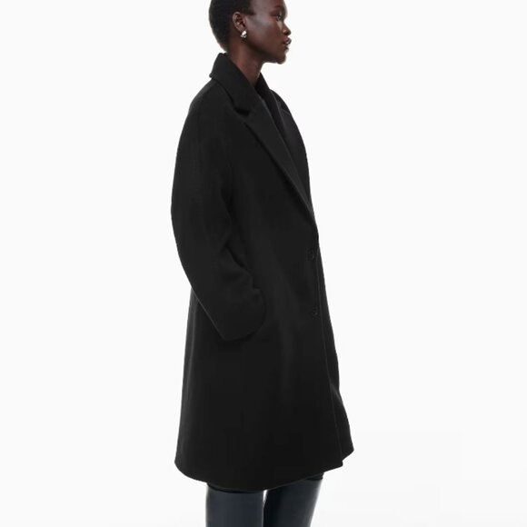 Aritzia Wilfred Oversized Swing Coat in Navy Size Small - Picture 3 of 7